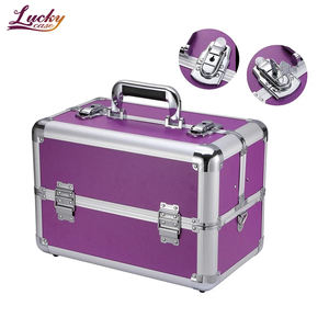 Grande trousse de maquillage robuste, multifonctionnelle, avec des plateaux amovibles à plusieurs niveaux pour un usage professionnel - Product Image 5