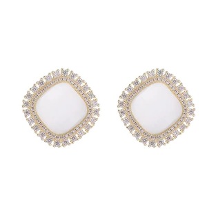Boucles d'oreilles polyvalentes effet goutte d'huile, style Hong Kong, avec diamants et opales rétro - Product Image 6