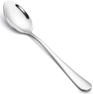 12 pièces cuillères à soupe en acier inoxydable à Long manche <span class=keywords><strong>de</strong></span> 6.1 pouces, <span class=keywords><strong>cuillère</strong></span> <span class=keywords><strong>de</strong></span> <span class=keywords><strong>Table</strong></span> écologique pour manger, mélanger et remuer - Product Image 1
