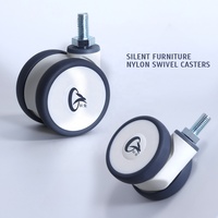 Roues de 2, 2,5, 3, 4, 5 pouces avec tige filetée M8 M10 M12, roulettes pivotantes robustes en TPE à fixation par plaque pour chariot médical avec frein