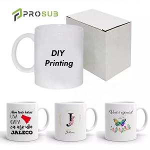 <span class=keywords><strong>Taza</strong></span> de Café Cónica de Cerámica Prosub Classic de 11 oz con Impresión por Sublimación Personalizada, Blanca, Apta <span class=keywords><strong>para</strong></span> Lavavajillas, <span class=keywords><strong>para</strong></span> Bebidas Calientes, Venta al por Mayor - Product Image 1
