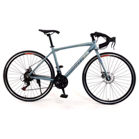 Vélo de course sur route de haute qualité, en aluminium et fibre, 21 vitesses, 700C, en acier haute teneur en carbone, pour hommes