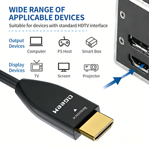 QGeeM H DMI Fibre Optique 2.1 8K 60Hz 4K 144Hz 48Gbps AOC prend en charge 8K HDR 4K TV Projecteur Haut-parleur RTX5080/5090 <span class=keywords><strong>PS5</strong></span>/Xbox - Product Image 3