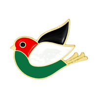Broche Drapeau de Palestine en Alliage Métallique avec Zircon pour Enfants, Vente Chaude, Idéale pour Cadeaux et Fêtes