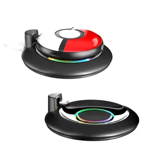 Juego de carga magnética IPLAY para Pokemon GO Plus + RGB Soporte de cargador de luz colorida Juego de carcasa suave de silicona para Go Plus +