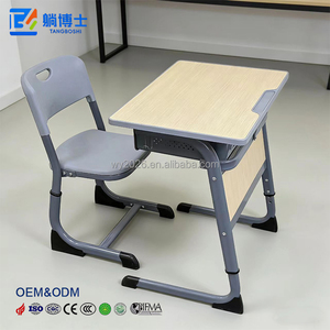 Escritorio y Sillas Modernos y Sencillos Tipo C Ajustables para Profesor y Estudiante, Estilo Japonés - Product Image 6