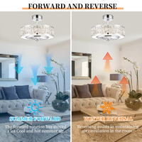 Lustre décoratif de luxe au design moderne, ventilateur de plafond LED en cuivre avec télécommande, 3 vitesses, moteur AC en cuivre pour salon