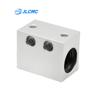 JLCMC SUJ2 Boîtier de roulement linéaire carré surélevé à simple gorge, type standard/compact, avec support d'axe, pour pièces d'imprimante 3D CNC