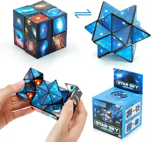 2 in 1 Combo Infinity Cube Fidget Toy Magic Star Cube Smooth Surface Magic Cube Puzzle per bambini e adulti