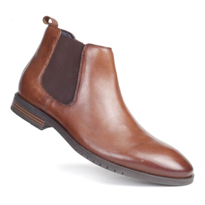 Bottes en cuir véritable modernes pour hommes, mode décontractée au quotidien, confortables, durables, pour l'extérieur, usage quotidien - Product Image 6