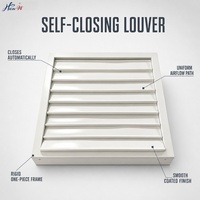 Louver Intake Udara Ganda yang Dapat Disesuaikan, Custom OEM untuk Pusat Data, Louver Penutup Otomatis