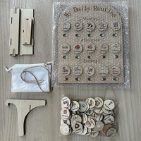 Tabla de Rutinas Escolares para Niños, Horario Visual de Madera, Tablero de Responsabilidades Diarias, Organizador de Tareas Deslizante, CE EN71, Fábrica OEM