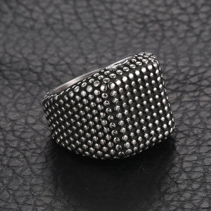 แหวนสตั๊ดเหล็กไทเทเนียมสำหรับผู้ชายรูปทรงลูกบอลจุดหมุดเรขาคณิตสไตล์พังก์เครื่องประดับฮิปฮอป SA1092 - Product Image 3