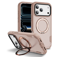 Coque pour iPhone 18 Pro Max avec support 360°, protection robuste, couleur unie originale, coque de protection durable pour iPhone 17 Pro Max
