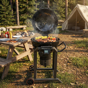 <span class=keywords><strong>Brasero</strong></span> sur trépied en fer forgé style classique OEM 22 pouces avec support pour casseroles et grille suspendue pour jardin, cour et <span class=keywords><strong>barbecue</strong></span> - Product Image 3
