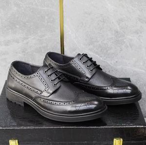 Chaussures Oxford en cuir pour homme, chaussures habillées en cuir pour homme, chaussures en cuir de crocodile marron pour homme, chaussures pas chères pour homme - Product Image 5