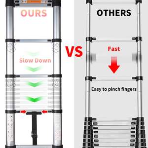 <span class=keywords><strong>Escalera</strong></span> Telescópica Extensible de Aluminio Portátil de 10.5 Pies, Diseño de Cierre Suave, <span class=keywords><strong>Escalera</strong></span> Doméstica Multiusos Extensible para Uso Diario - Product Image 3