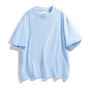 Venta al por mayor de logotipo personalizado de alta calidad 100% algodón de manga corta de gran tamaño liso Camiseta de manga caída del hombro Unisex camisetas en blanco - Product Image 2