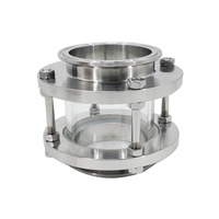 Vitre de contrôle de pipeline à raccord rapide (Tri-Clamp) droite, qualité sanitaire, en acier inoxydable SS316L SS304, 38,1 mm x 50,5 mm, pour applications alimentaires
