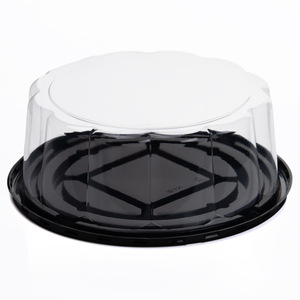 Runde Transparente PET-Kunststoff Kuchenbox 8 Zoll Kuchenbehälter für Bäckerei Gebäck Obst Käsekuchen Verpackungsbox - Product Image 1