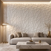 Panneau mural en PVC imperméable et ignifuge, minimaliste moderne, à motifs artistiques entrelacés en 3D, pour usage domestique