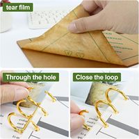 Carnet à couverture rigide durable à feuilles mobiles - Journal à anneaux métalliques pour l'école et le bureau