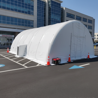 Tente de Secours Gonflable Haute Pression en PVC, Double Couche, Quatre Saisons, Portable, Résistante au Vent et aux Tempêtes, Espace Sûr d'Urgence