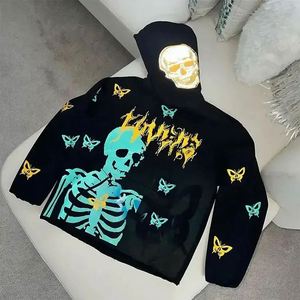 Sweats à capuche unisexes avec logo personnalisé en gros d'usine 100% coton multicolore surdimensionné Streetwear sweats à capuche réfléchissants pour hommes - Product Image 2