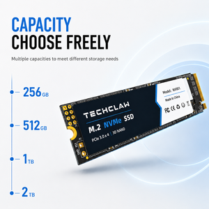 E9 Disque SSD interne M.2 NVMe PCIe 3.0 à boîtier plastique 128 Go-2 To haute vitesse pour installation système PC et mise à niveau du système d'exploitation - Product Image 2