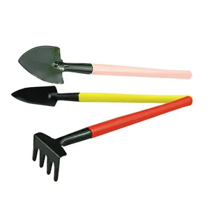 Colorful Mini Garden Tool Kits with Wooden Handles and Bag Plastic Hand Tools for Home Repair & Electrical Use 3-Year Warranty