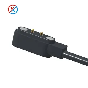 Fábrica direta 2Pin Pogo Pin magnético USB carregador inteligente cabo de carregamento 1m comprimento 2.54 passo magnético USB tipo