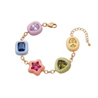 Nouveau bracelet coloré en émail incrusté de cristaux, fait à la main, couleurs de bonbons, unique, luxueux, à la mode, accessoire de mode pour femmes
