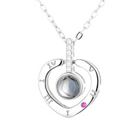 Vente en gros de pendentifs en alliage de zinc plaqué or de haute qualité, 100 langues, « Je t'aime », bijoux romantiques minimalistes pour couples, cadeau