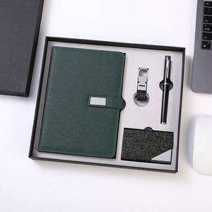 Set de Regalo de Bienvenida para Nuevos Empleados de Empresas, Cuaderno de Cuero PU A5 con Logotipo Personalizado, Bolígrafo de Metal, Llavero, Tarjetero, Caja de Regalo Premium - Product Image 3