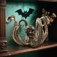 Statue de pieuvre gothique en résine, figurine monstre marin, décoration de table d'Halloween, ornement pour bar, maison, bureau, fête, cadeau