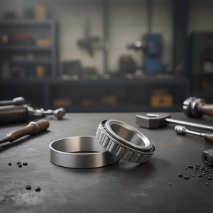 Juego de Rodamientos de Rodillos Cónicos, 50 mm de Diámetro Interior, 130 mm de Diámetro Exterior, Doble Hilera, Precisión P5, Acero Cromado, Sin Sellado - Product Image 2