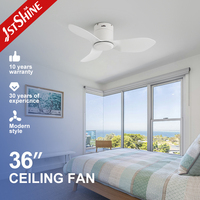 Ventilateur de plafond professionnel de qualité supérieure 1stshine, 36 pouces, pales en ABS, commande intelligente, utilisation intérieure/extérieure, robuste