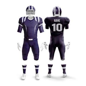 Meilleure vente uniforme de football américain unisexe de haute qualité conception à séchage rapide avec le dernier style imprimé pour adultes ensembles respirants - Product Image 6