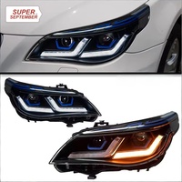 Pour BMW Série 5 E60 03-10, modification du bloc optique, version Blue Eyebrow Thunder, feux de jour à LED 12V, clignotants