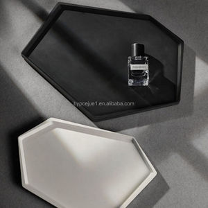 <span class=keywords><strong>ถาด</strong></span>เก็บของสำหรับห้องนั่งเล่น/ห้องน้ำชา รูปทรงเรขาคณิต หลายขนาด ชุดสีขาวด้าน วัสดุคอนกรีต <span class=keywords><strong>ถาด</strong></span>ตกแต่งแบบนุ่ม - Product Image 2