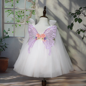Abito da Principessa di Lusso per Bambine, Nuovo Stile con Applicazioni, Senza Maniche, Vestito <span class=keywords><strong>Bianco</strong></span> da Cerimonia per Bambine, <span class=keywords><strong>Tutu</strong></span> per Feste di Compleanno - Product Image 6