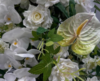 Fleurs artificielles en soie faites à la main, très réalistes, en forme de cœur vert, pour décoration d'arche de mariage, de remise de diplôme et de Thanksgiving – Vente chaude