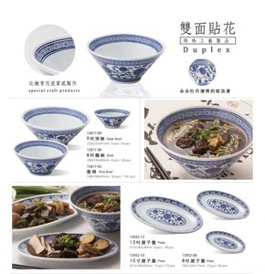 Tazón de 8 Pulgadas y 1200 ml para Fideos Ramen 100% Melamina, Diseño Tradicional Chino, Tazón Grande para Fideos <span class=keywords><strong>Dandan</strong></span>, Malatang, Zhajiangmian - Product Image 6