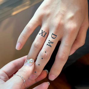 Tatuaje Temporal de Números <span class=keywords><strong>Romanos</strong></span>, Tatuaje Semipermanente, Resistente al Agua y al Sudor, Dura 2 Semanas, <span class=keywords><strong>para</strong></span> Brazo, Cintura, Clavícula - Product Image 1