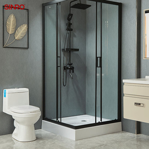 <span class=keywords><strong>Cabine</strong></span> <span class=keywords><strong>de</strong></span> <span class=keywords><strong>douche</strong></span> coulissante d'angle carrée étanche avec receveur en verre trempé pour projets hôteliers - Product Image 2