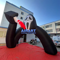 Fête d'Halloween de grande taille décorant l'arc gonflable de sorcières de citrouille, arche gonflable d'Halloween