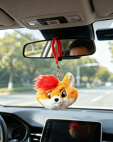 Porte-clés en peluche renard mignon personnalisé, mascotte en peluche, jouet animal en peluche sur mesure, pendentif pour sac ou décoration de voiture