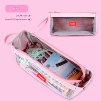 Trousse à crayons en toile, organisateur de papeterie de grande capacité, pochette à stylos à fermeture éclair à couche unique, sac de rangement pour fournitures scolaires pour étudiants