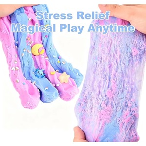 Nuevo Slime Elástico en Forma de Luna, Slime de Seda de Dos Tonos con Copos de Nieve, Slime Transparente de Cristal, Juguete Antiestrés y de Descompresión para Niños - Product Image 2