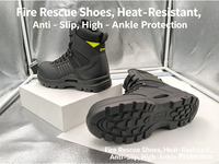Sepatu Keselamatan Pemadam Kebakaran Anti Air, Tahan Panas, Berdaya Tahan Tinggi, dan Berlapis Tinggi untuk Perlengkapan Pelindung Diri